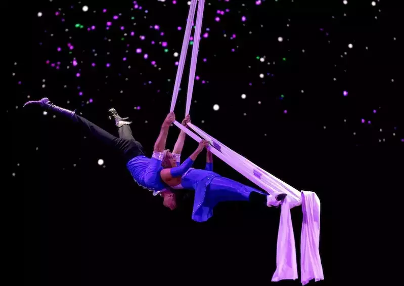 aerial act at the Stampede